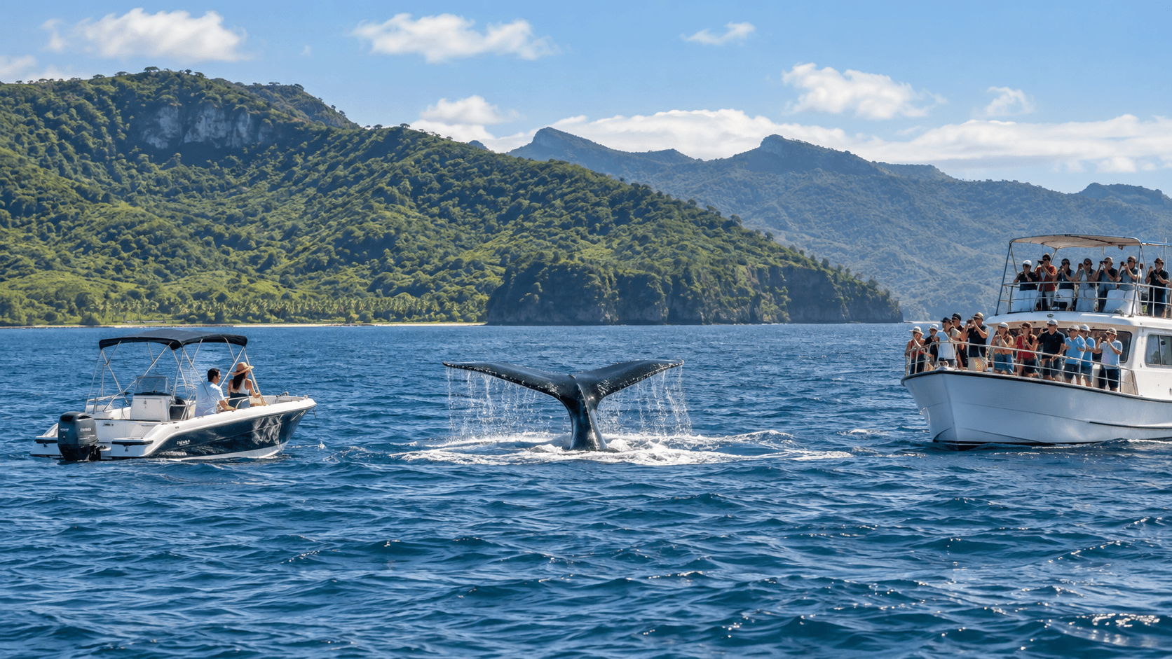 Súkromné verzus skupinové pozorovanie veľrýb v Samaná: Čo je lepšie? - Whale Miches Guide