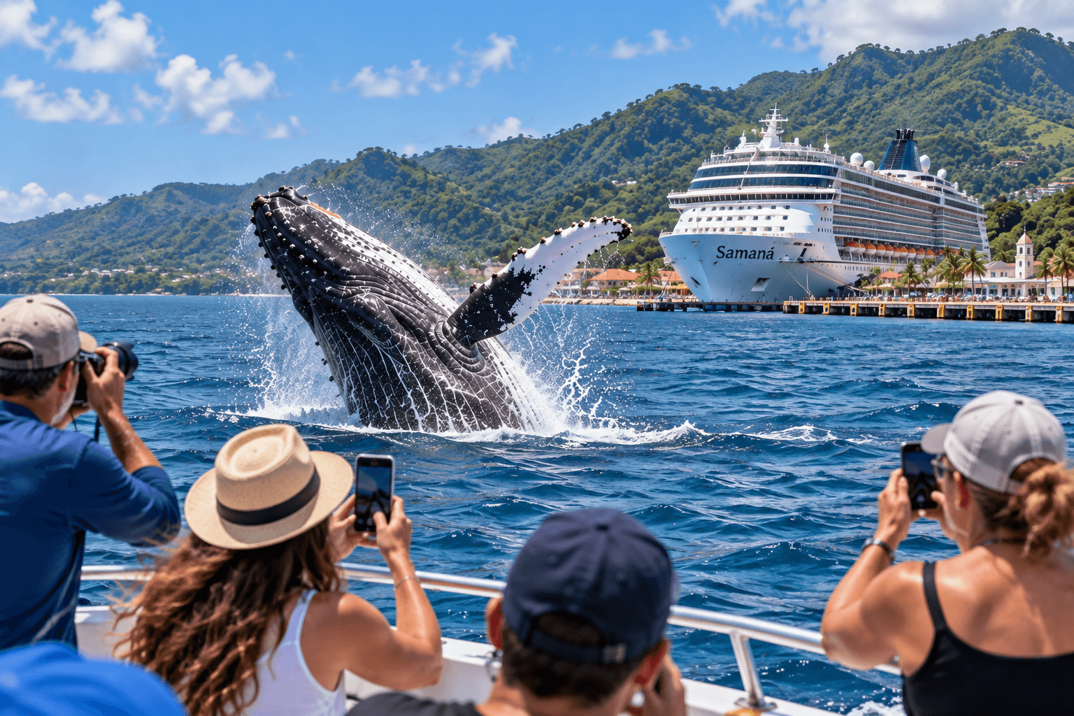 Samaná-Walbeobachtung von einem Kreuzfahrtschiff aus: Landausflugsführer - Whale Miches Guide