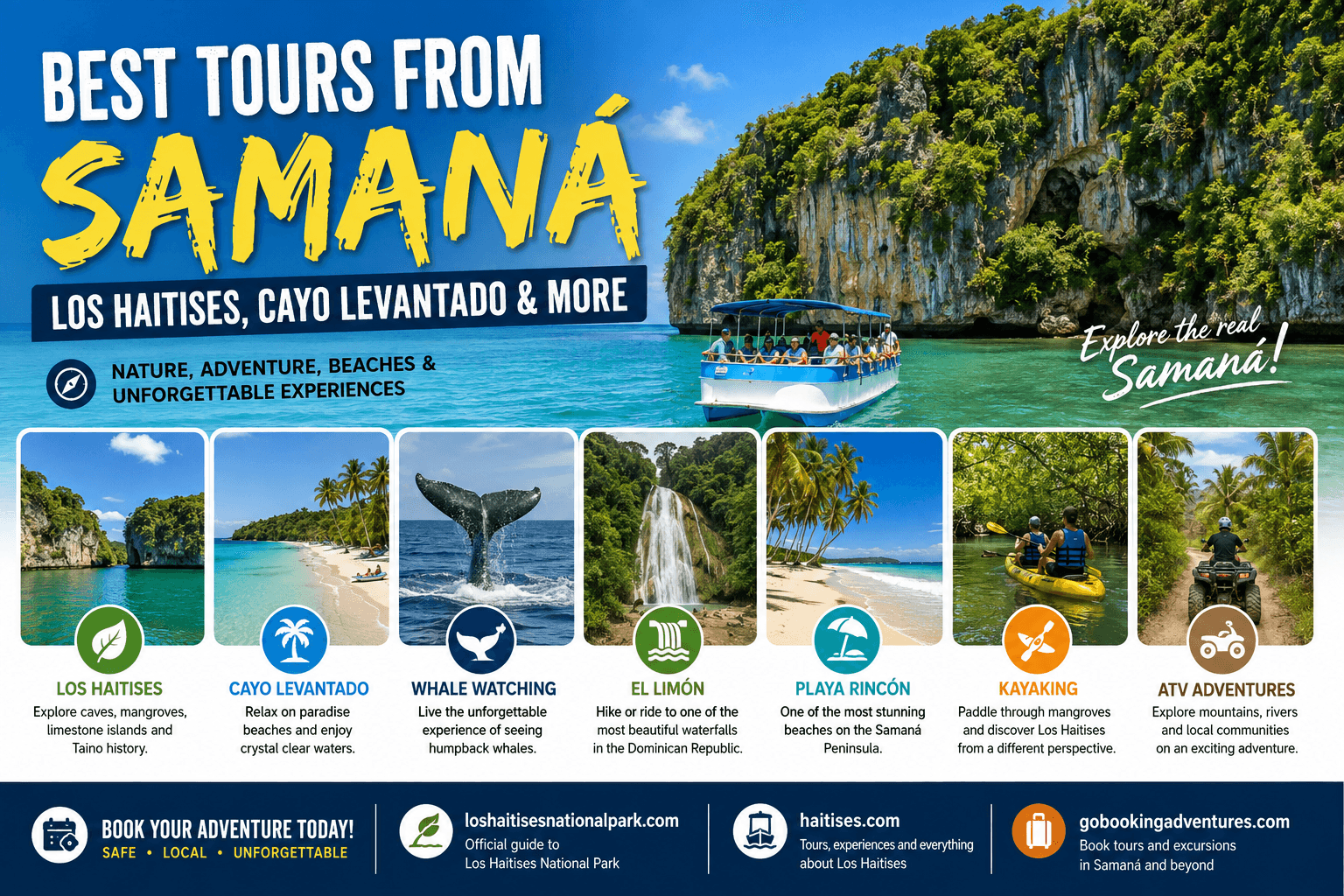 15 mejores tours desde Samaná: Los Haitises y más (2026) - Whale Miches Guide
